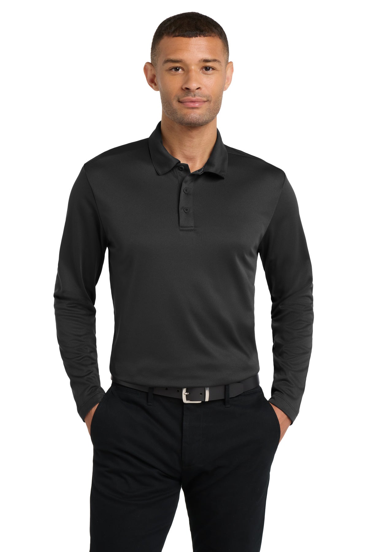 Port Authority Silk Touch Performance Long Sleeve Polo