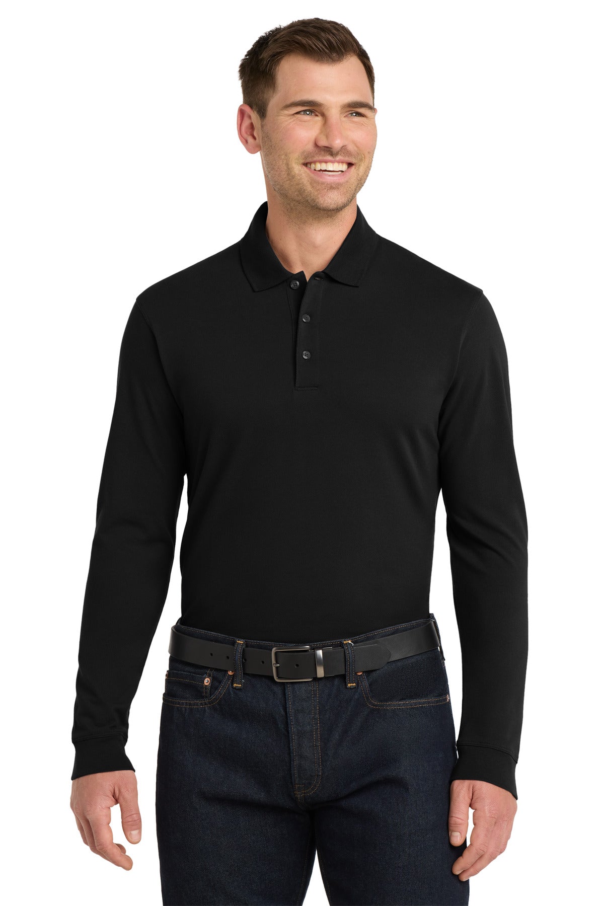 Port Authority EZCotton Long Sleeve Polo