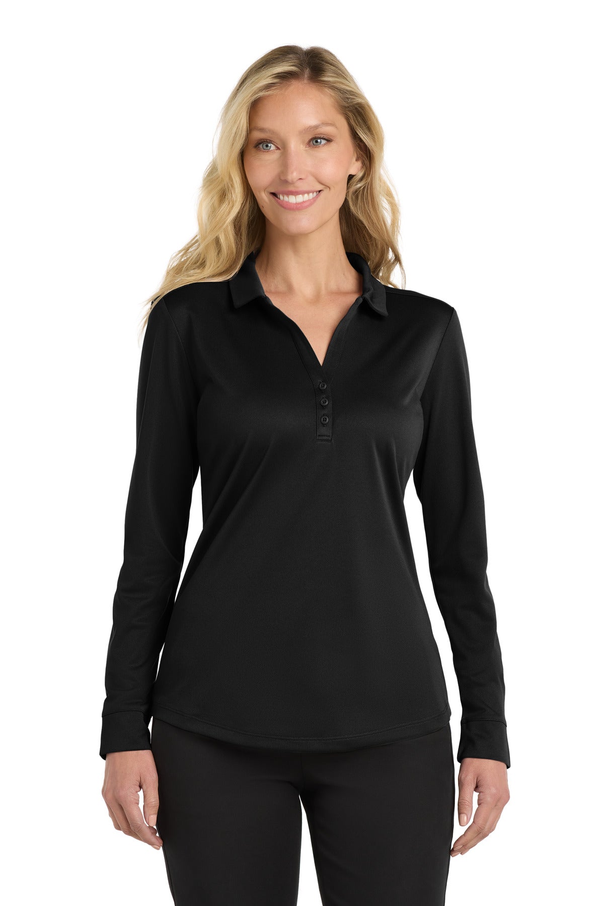 Port Authority  Women's Silk Touch   Performance Long Sleeve Polo