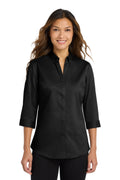 Port Authority Women's 3/4-Sleeve SuperPro Twill Shirt