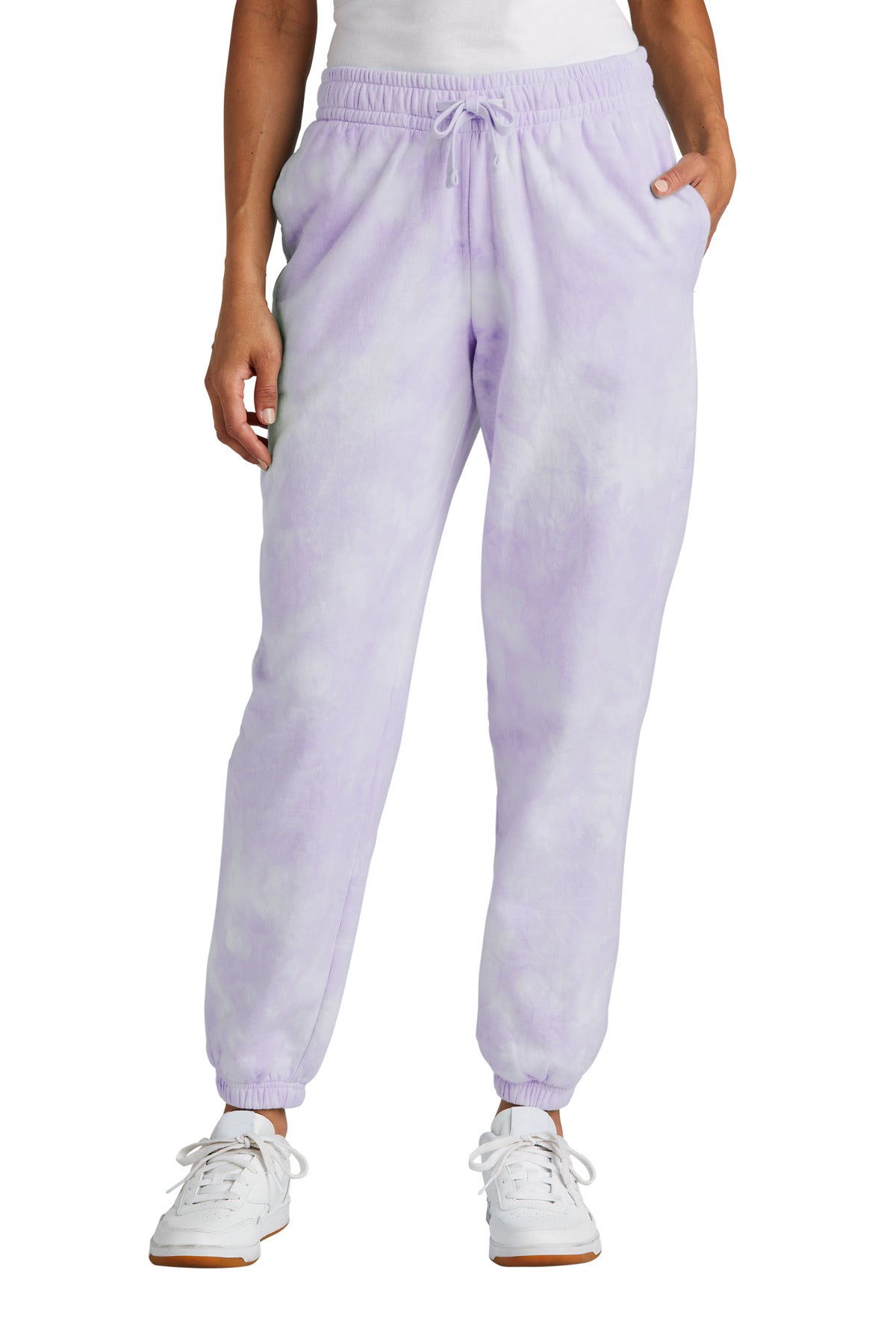 Port & Co Women's Beach Wash Cloud Tie-Dye Sweatpant