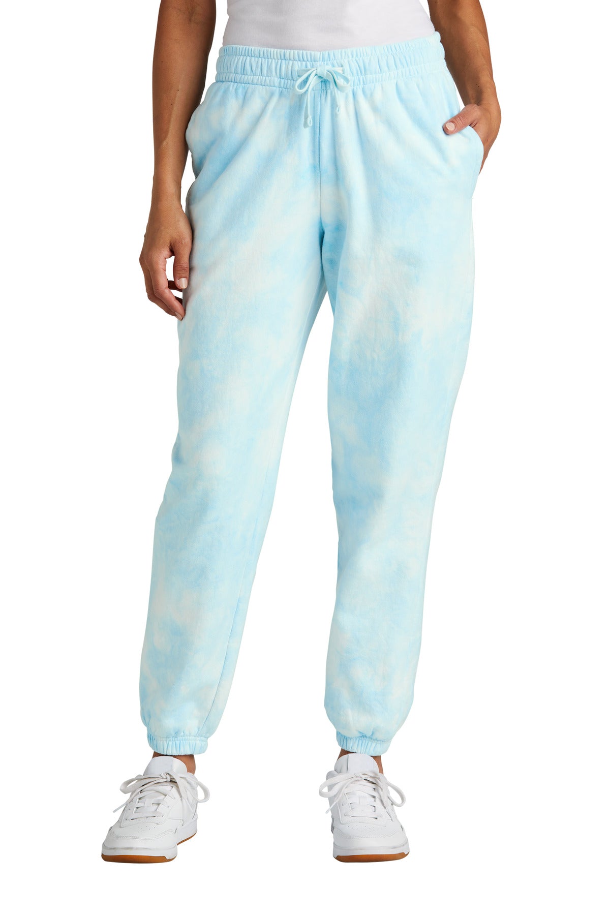 Port & Co Women's Beach Wash Cloud Tie-Dye Sweatpant