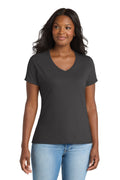Port & Co Women's Performance Blend V-Neck Tee