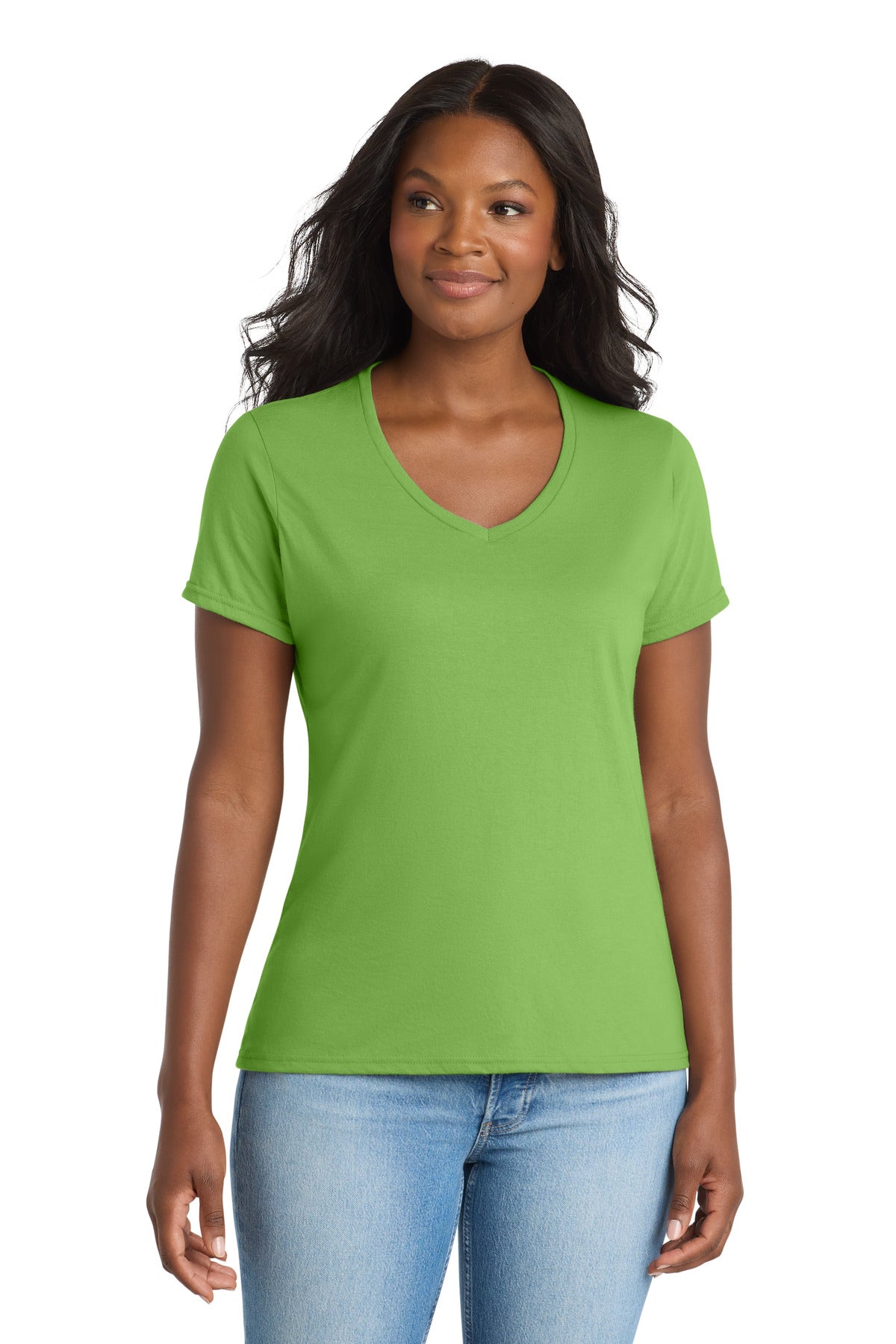 Port & Co Women's Performance Blend V-Neck Tee
