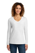 Port & Co Women's Long Sleeve Fan Favorite V-Neck Tee