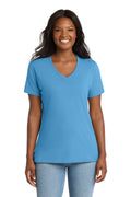 Port & Co Women's Core Cotton V-Neck Tee