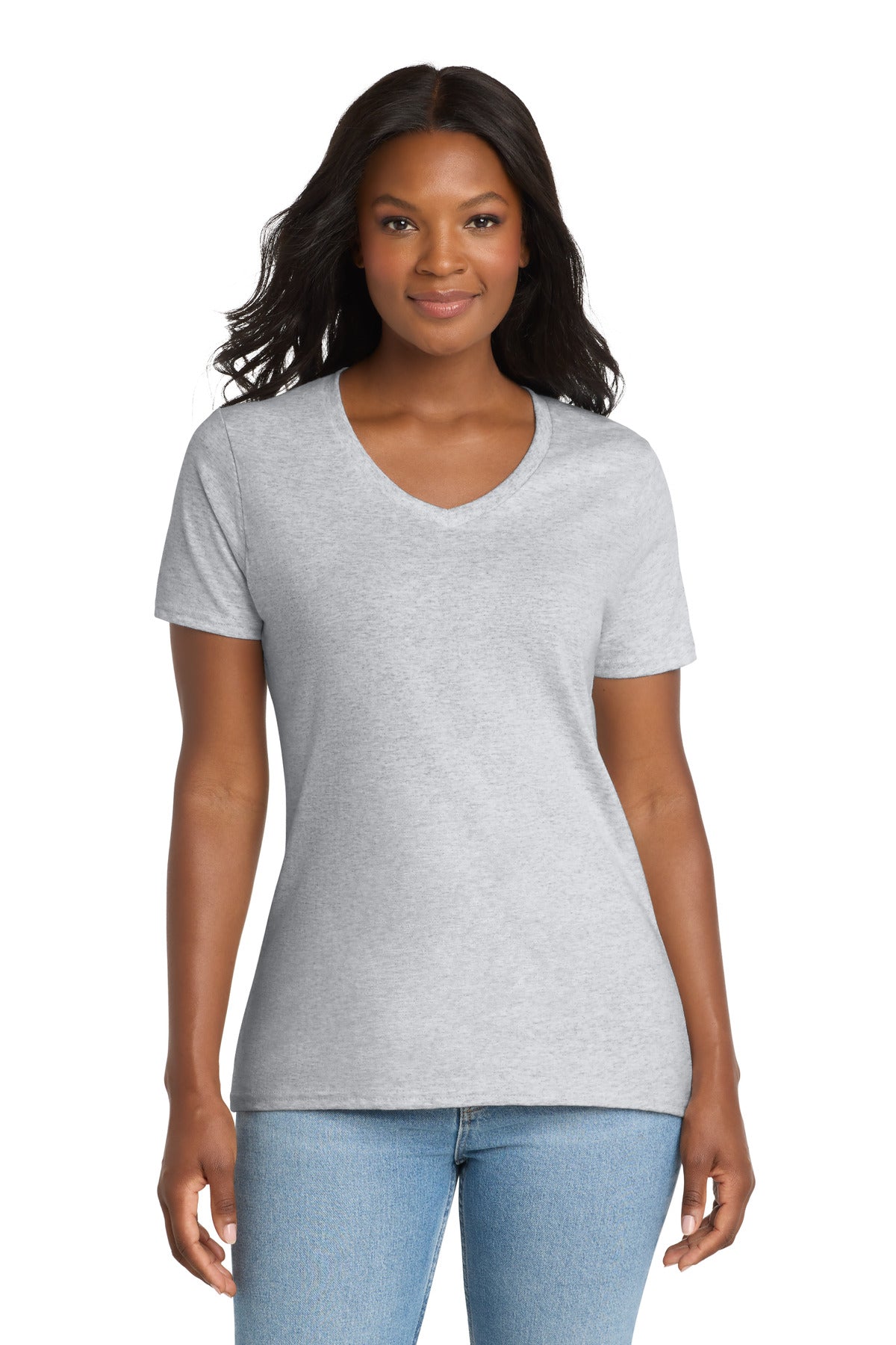Port & Co Women's Core Cotton V-Neck Tee