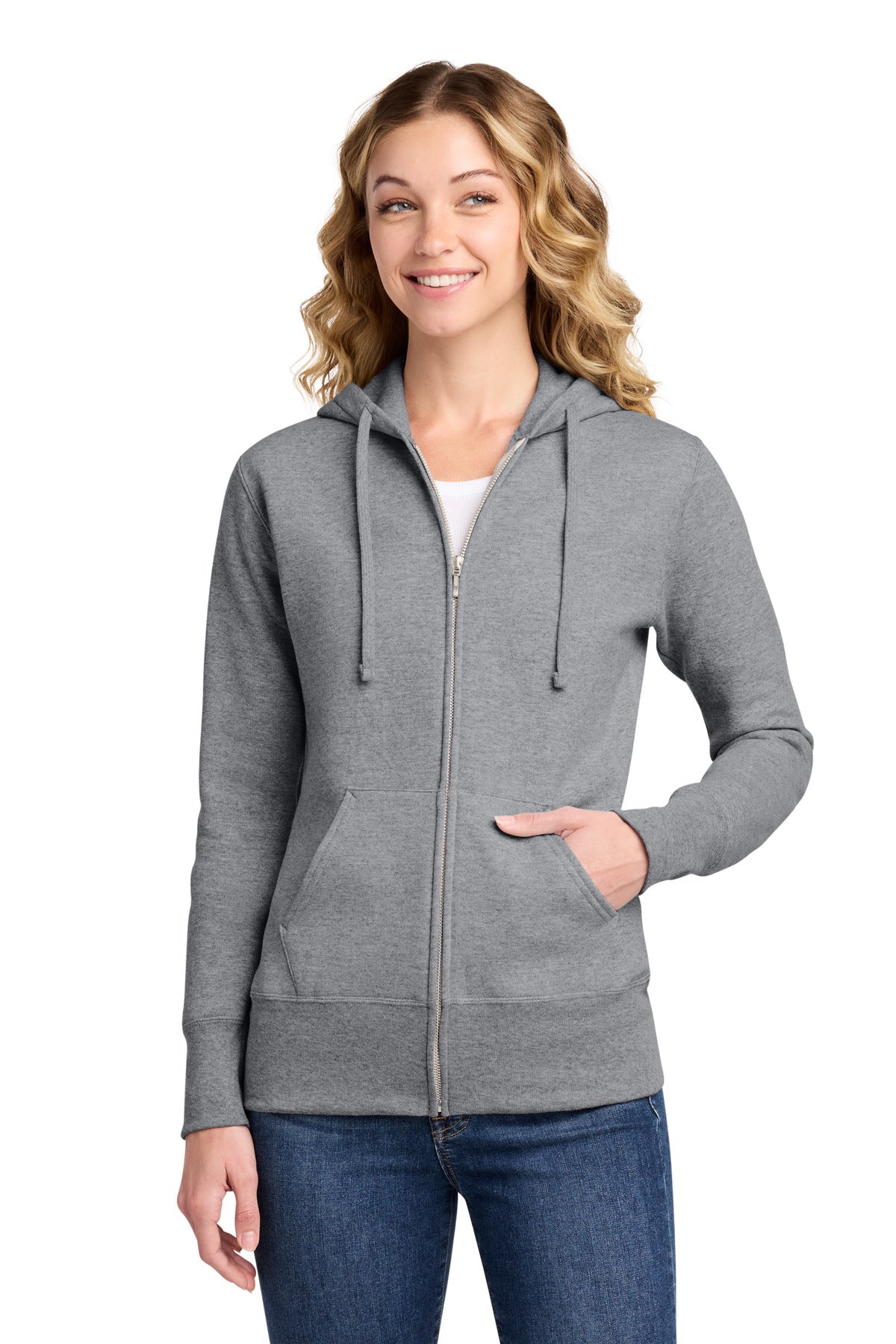 Port & Co Women's Core Fleece Full-Zip Hooded Sweatshirt