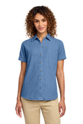 Port & Co Women's Short Sleeve Value Denim Shirt