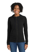 Sport-Tek  Women's PosiCharge  Tri-Blend Wicking Fleece Full-Zip Hooded Jacket