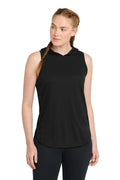 Sport-Tek  Women's PosiCharge  Tri-Blend Wicking Draft Hoodie Tank