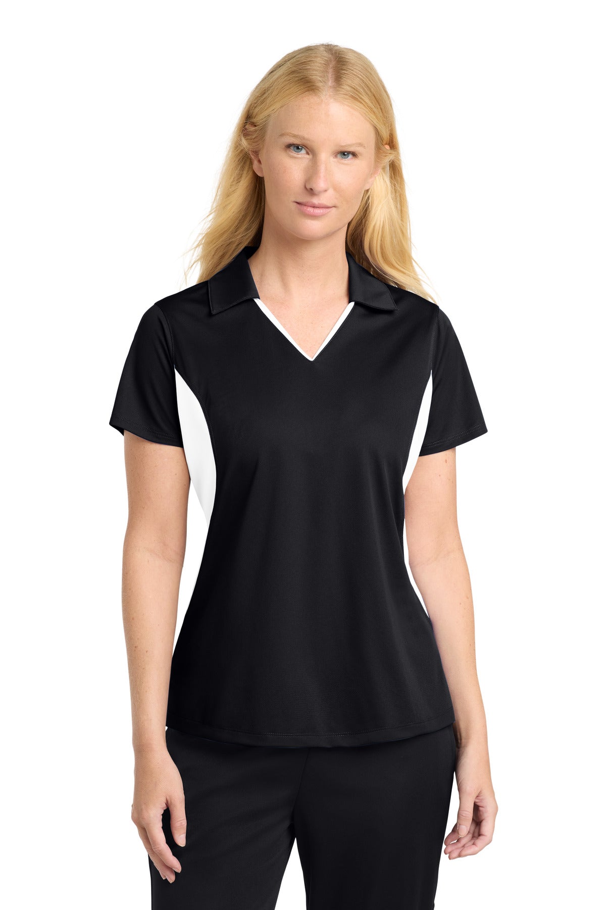 Sport-Tek Women's Side Blocked Micropique Sport-Wick Polo