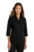 Port Authority Women's 3/4-Sleeve Carefree Poplin Shirt