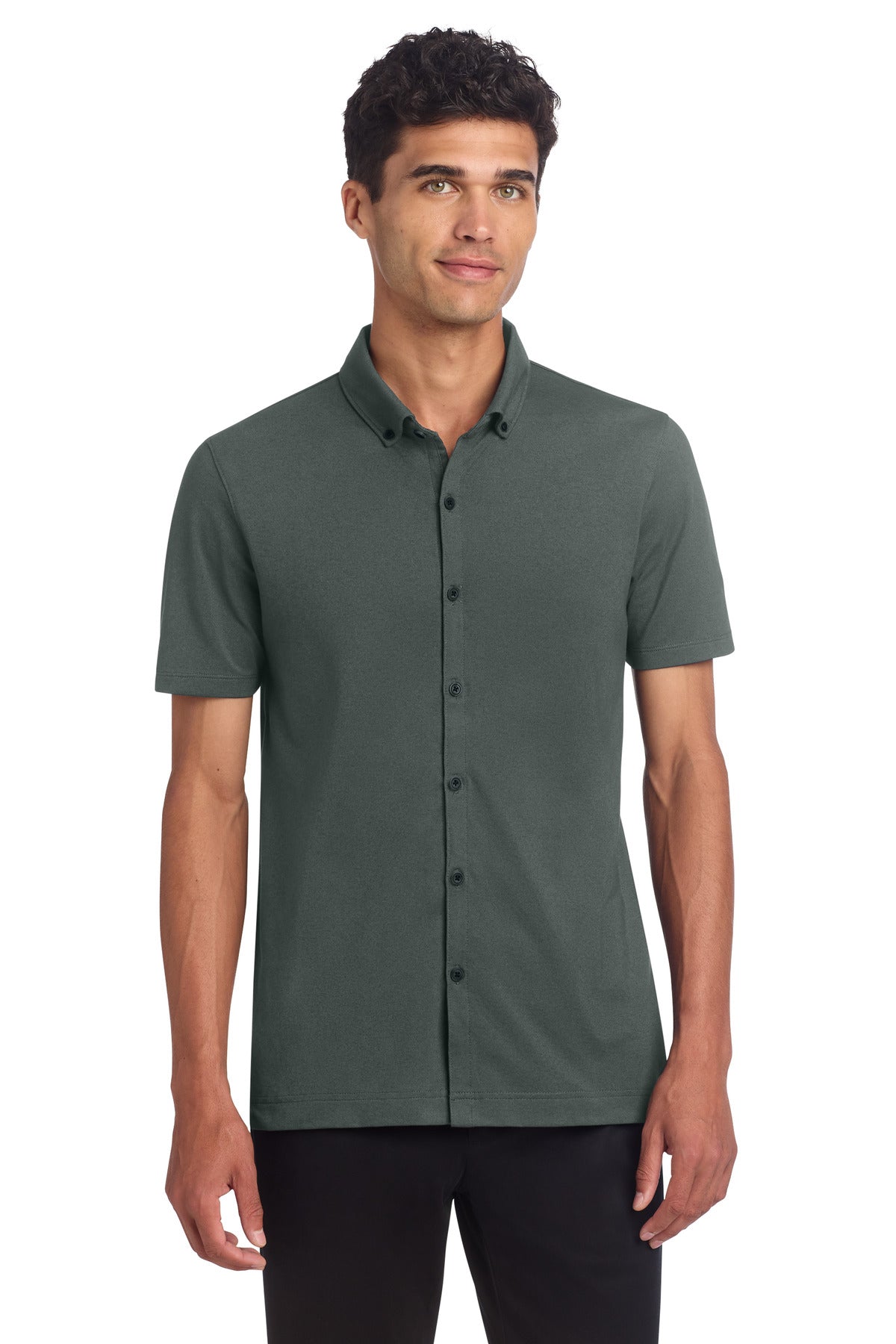 Mercer+Mettle Stretch Pique Full-Button Polo