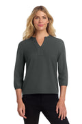 Mercer+Mettle Women's Stretch Crepe 3/4-Sleeve Blouse