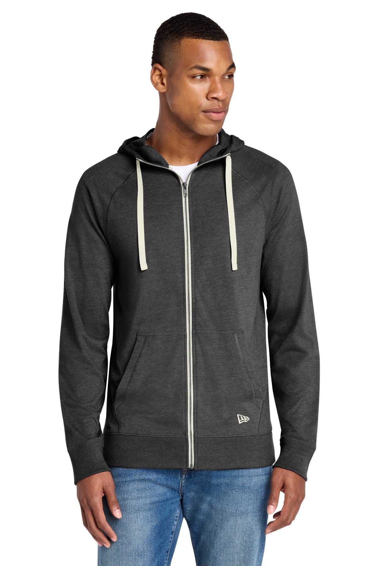 New Era  Sueded Cotton Blend Full-Zip Hoodie