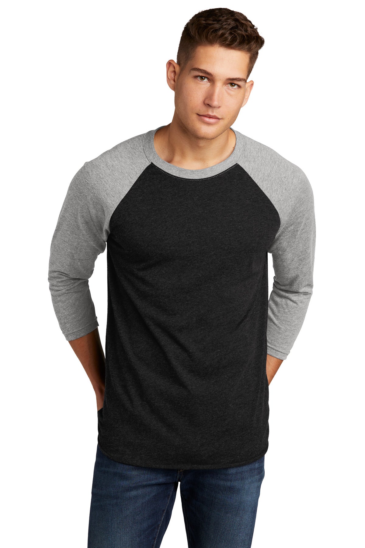 Next Level Apparel   Adult Tri-Blend 3/4-Sleeve Raglan Tee