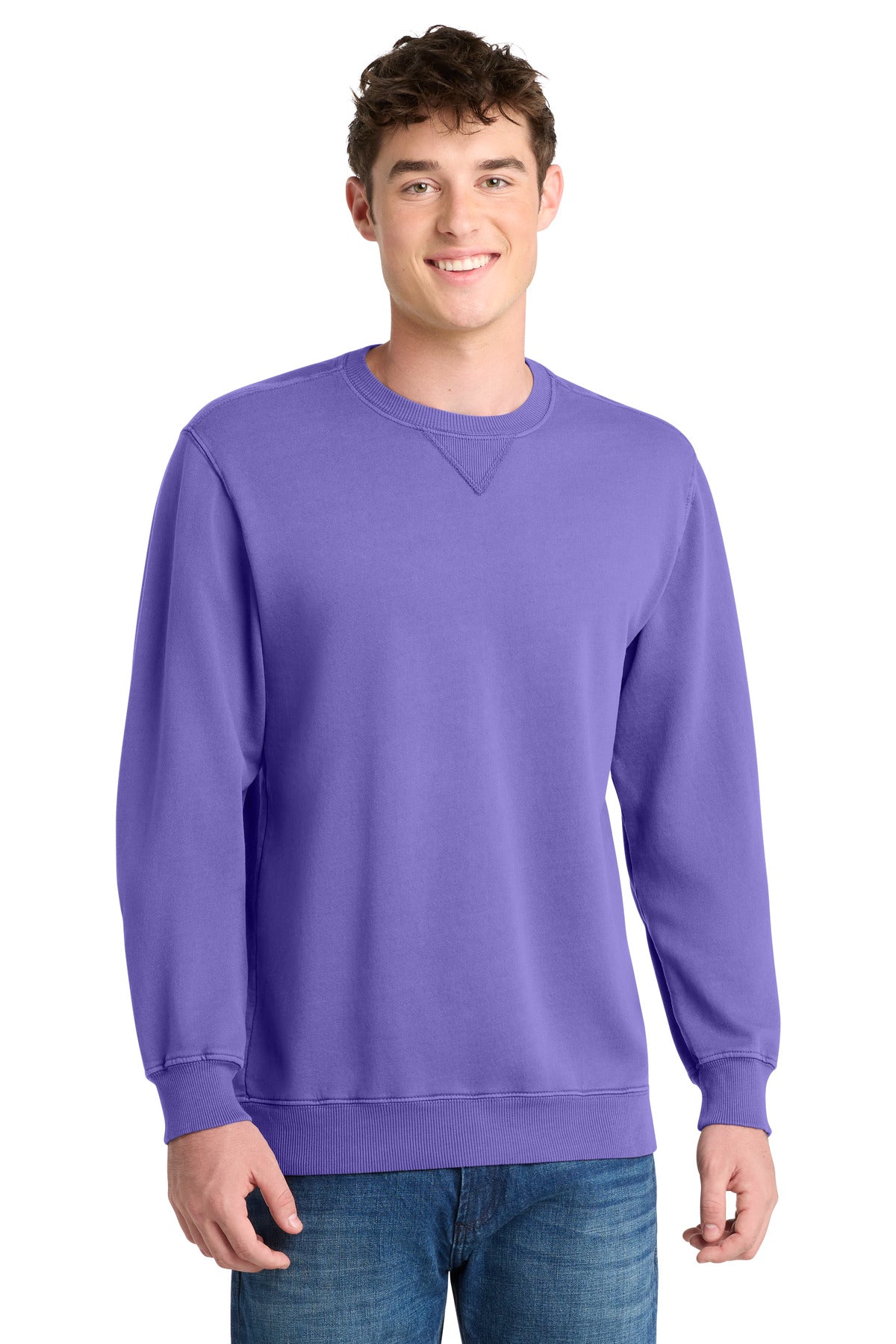 Port & Co Beach Wash Garment-Dyed Crewneck Sweatshirt