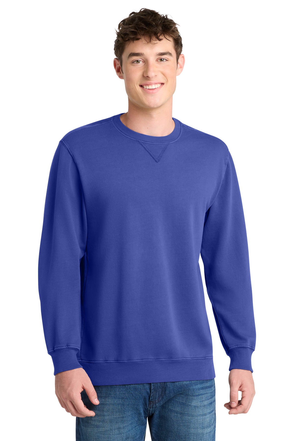Port & Co Beach Wash Garment-Dyed Crewneck Sweatshirt