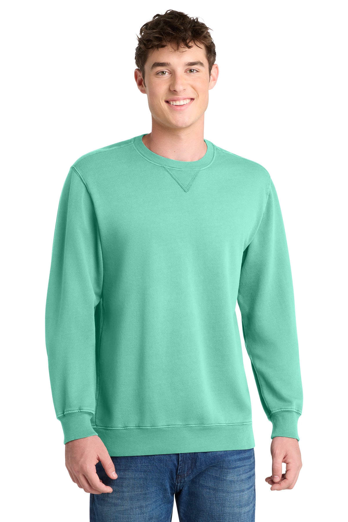 Port & Co Beach Wash Garment-Dyed Crewneck Sweatshirt