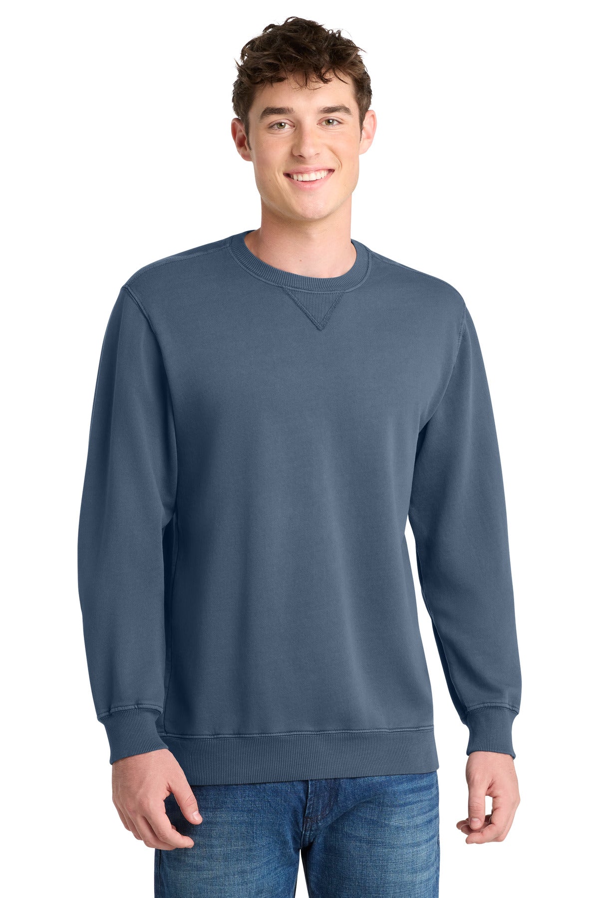 Port & Co Beach Wash Garment-Dyed Crewneck Sweatshirt