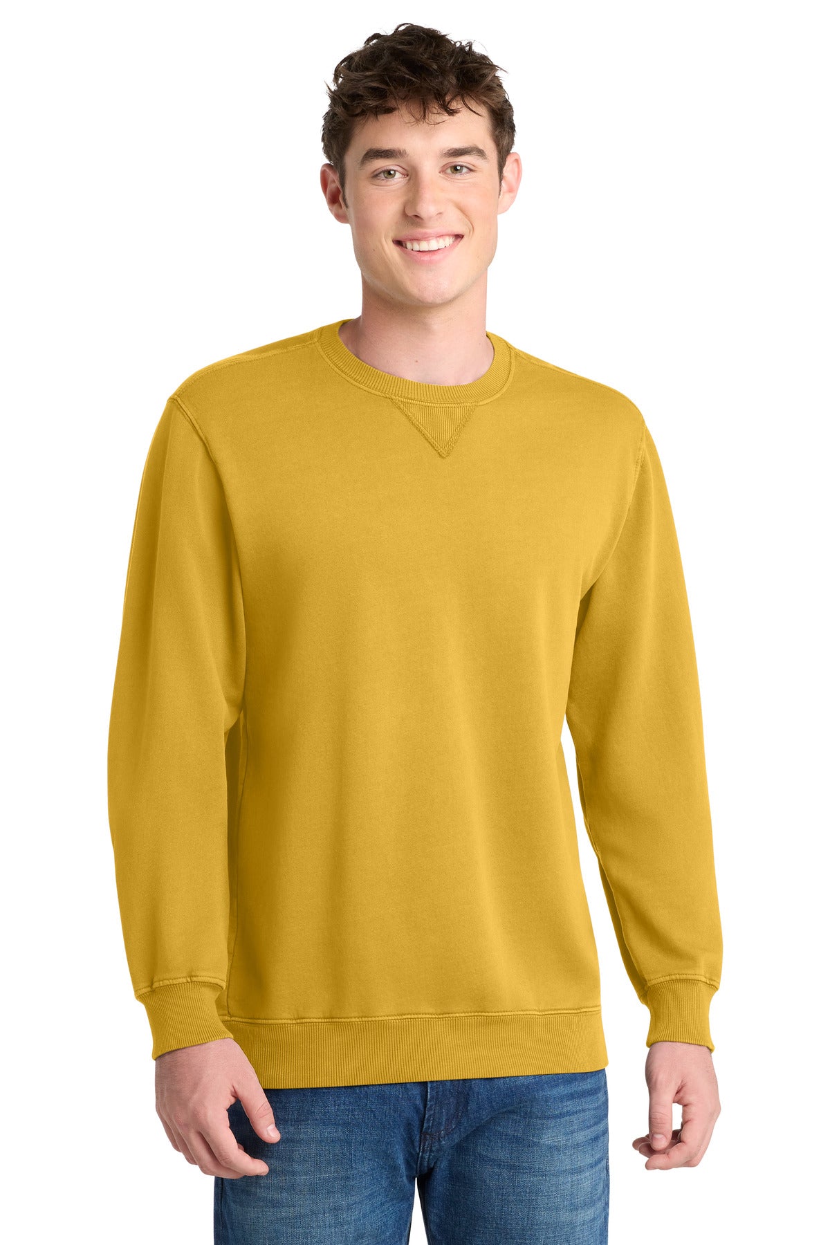 Port & Co Beach Wash Garment-Dyed Crewneck Sweatshirt