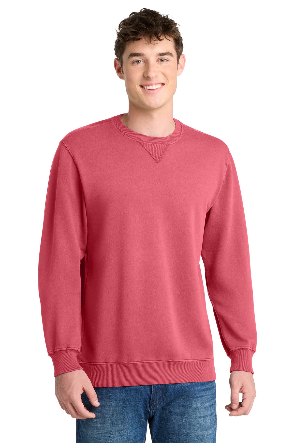 Port & Co Beach Wash Garment-Dyed Crewneck Sweatshirt