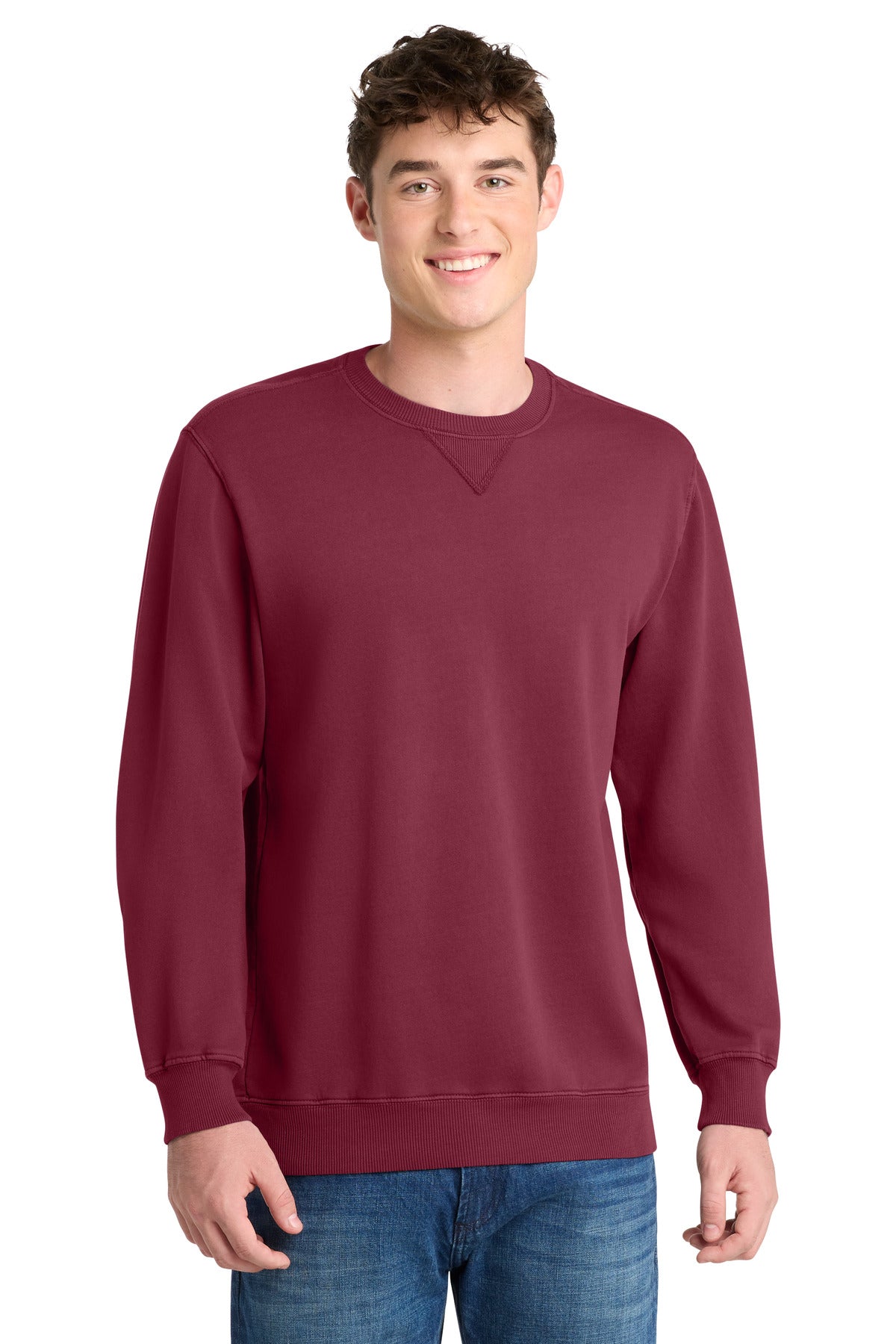Port & Co Beach Wash Garment-Dyed Crewneck Sweatshirt