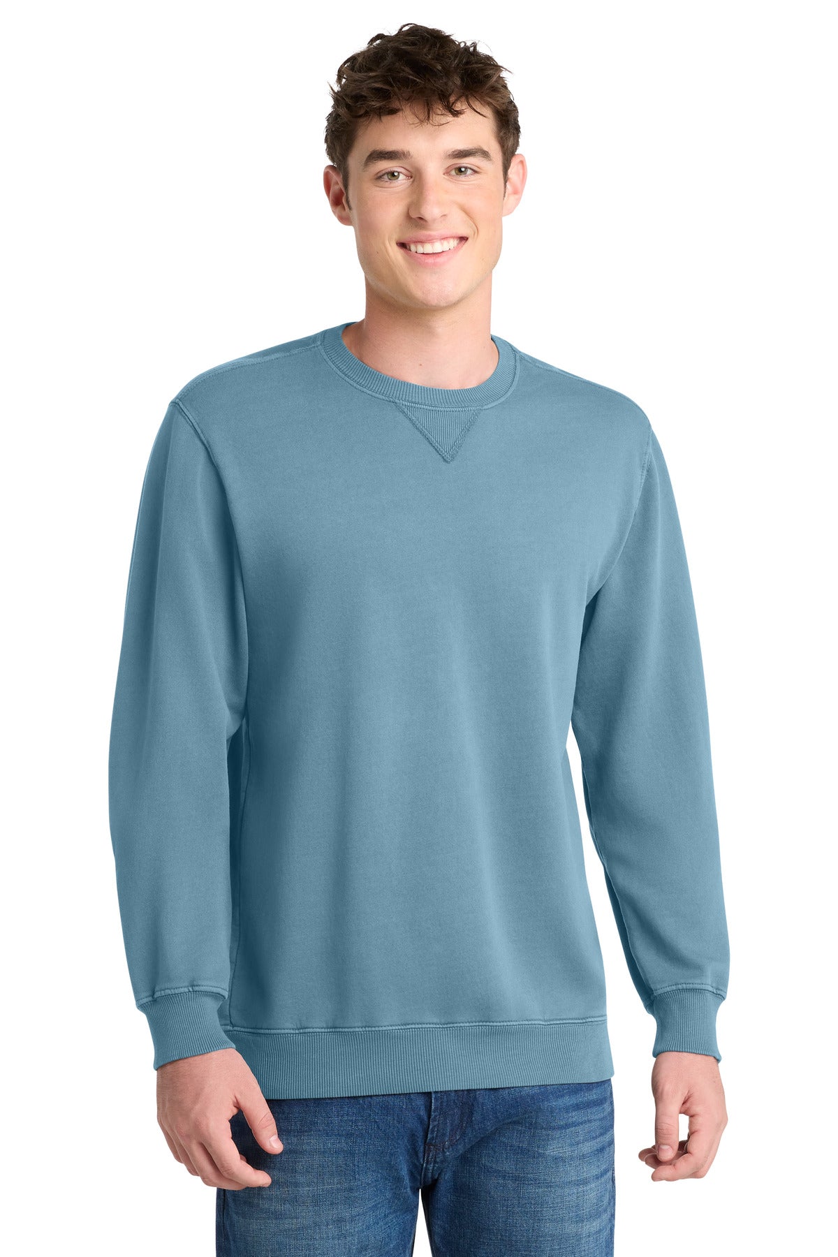 Port & Co Beach Wash Garment-Dyed Crewneck Sweatshirt