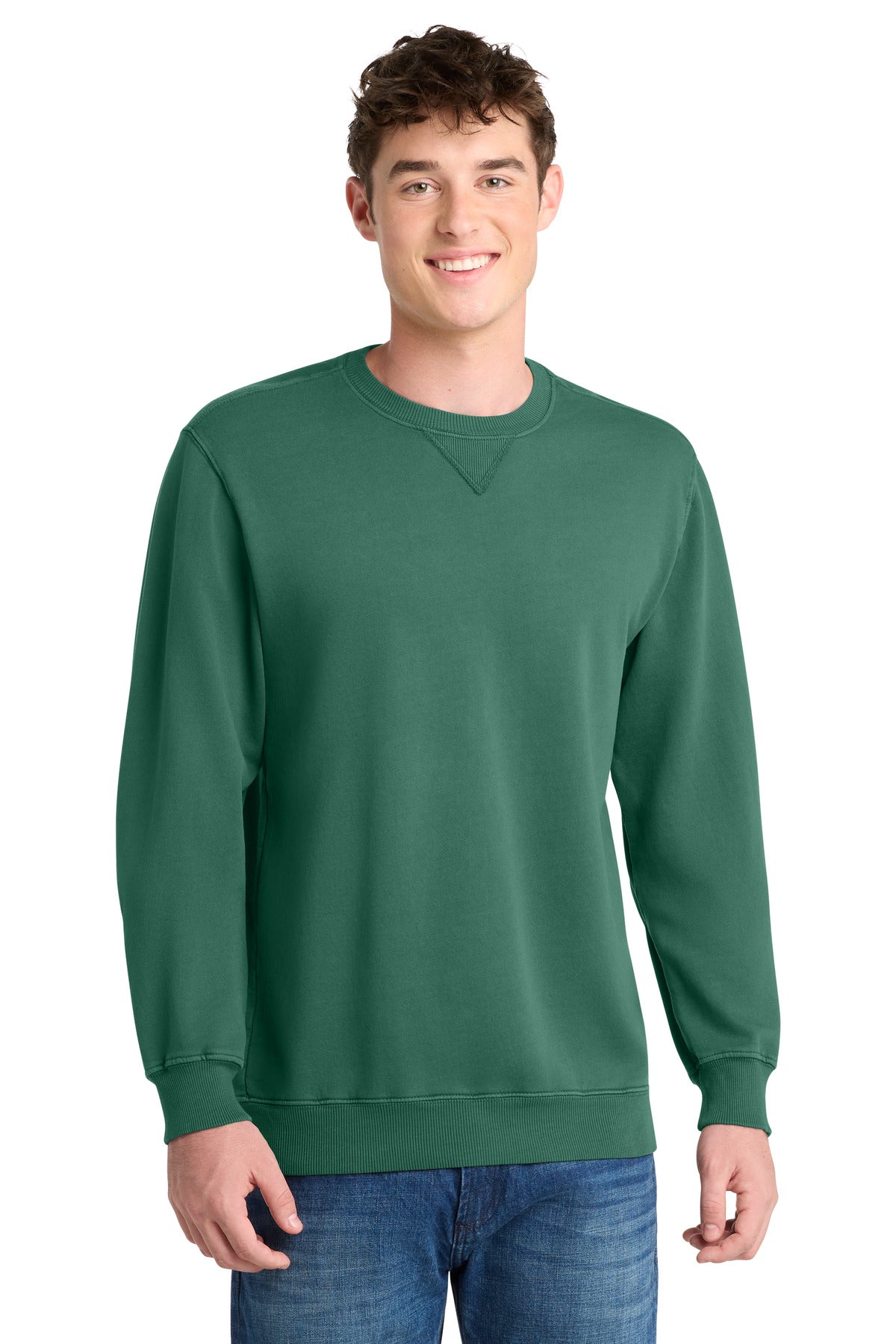 Port & Co Beach Wash Garment-Dyed Crewneck Sweatshirt