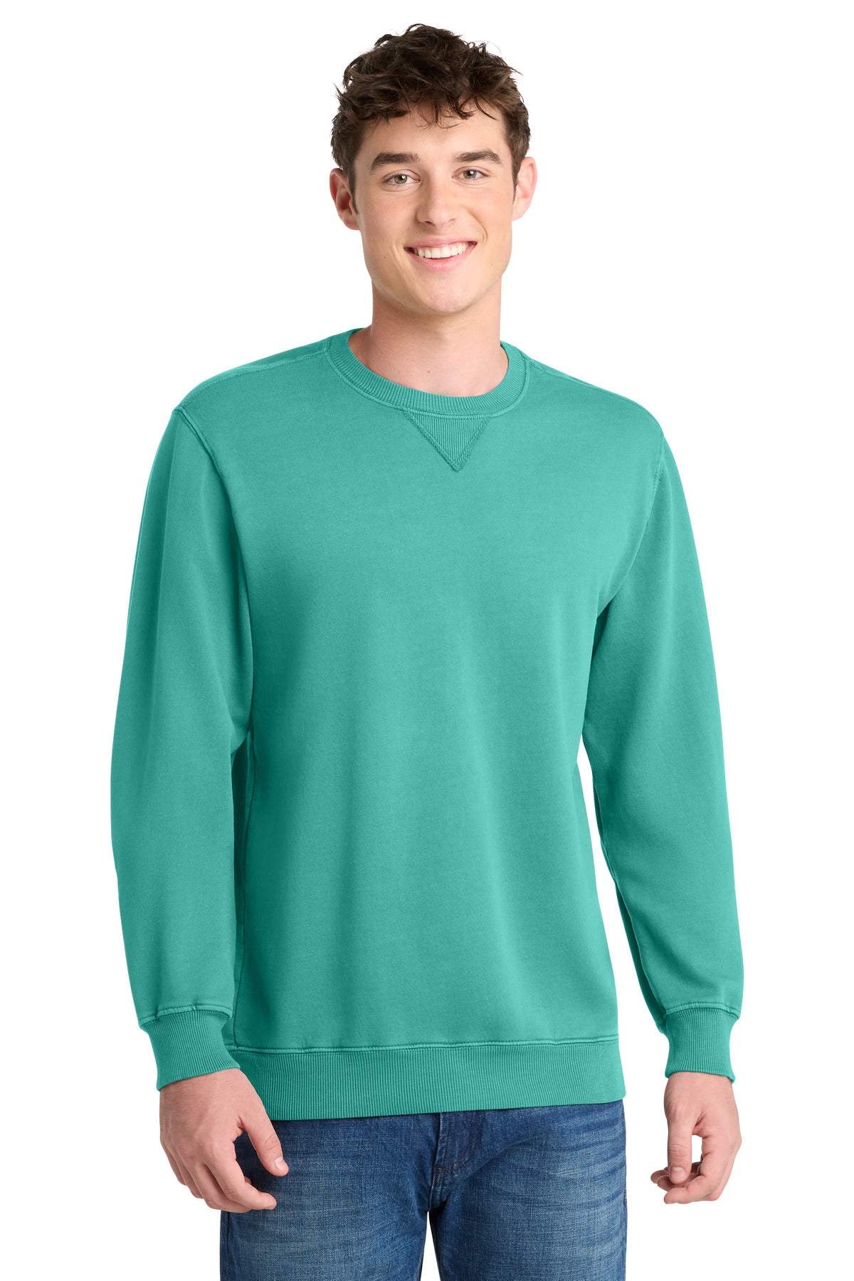 Port & Co Beach Wash Garment-Dyed Crewneck Sweatshirt
