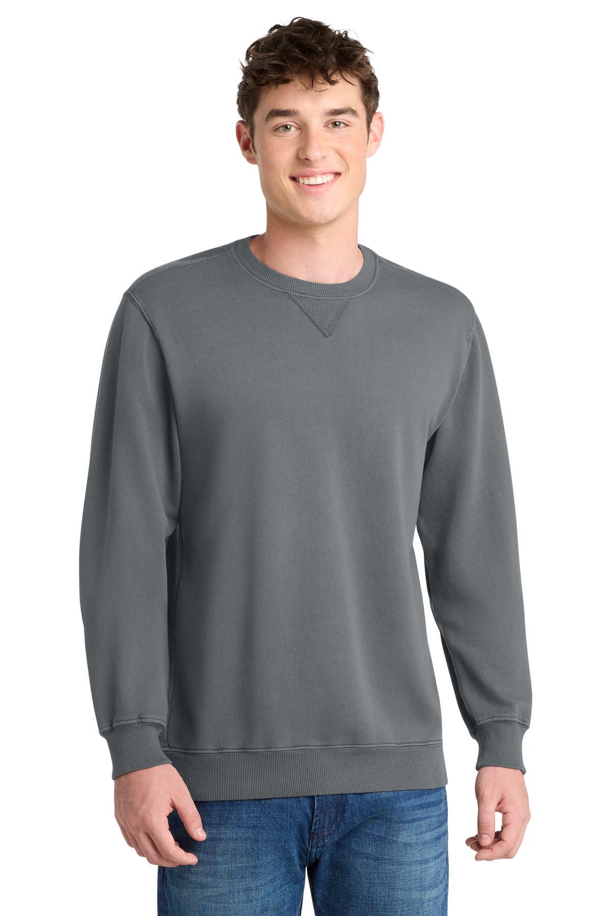 Port & Co Beach Wash Garment-Dyed Crewneck Sweatshirt