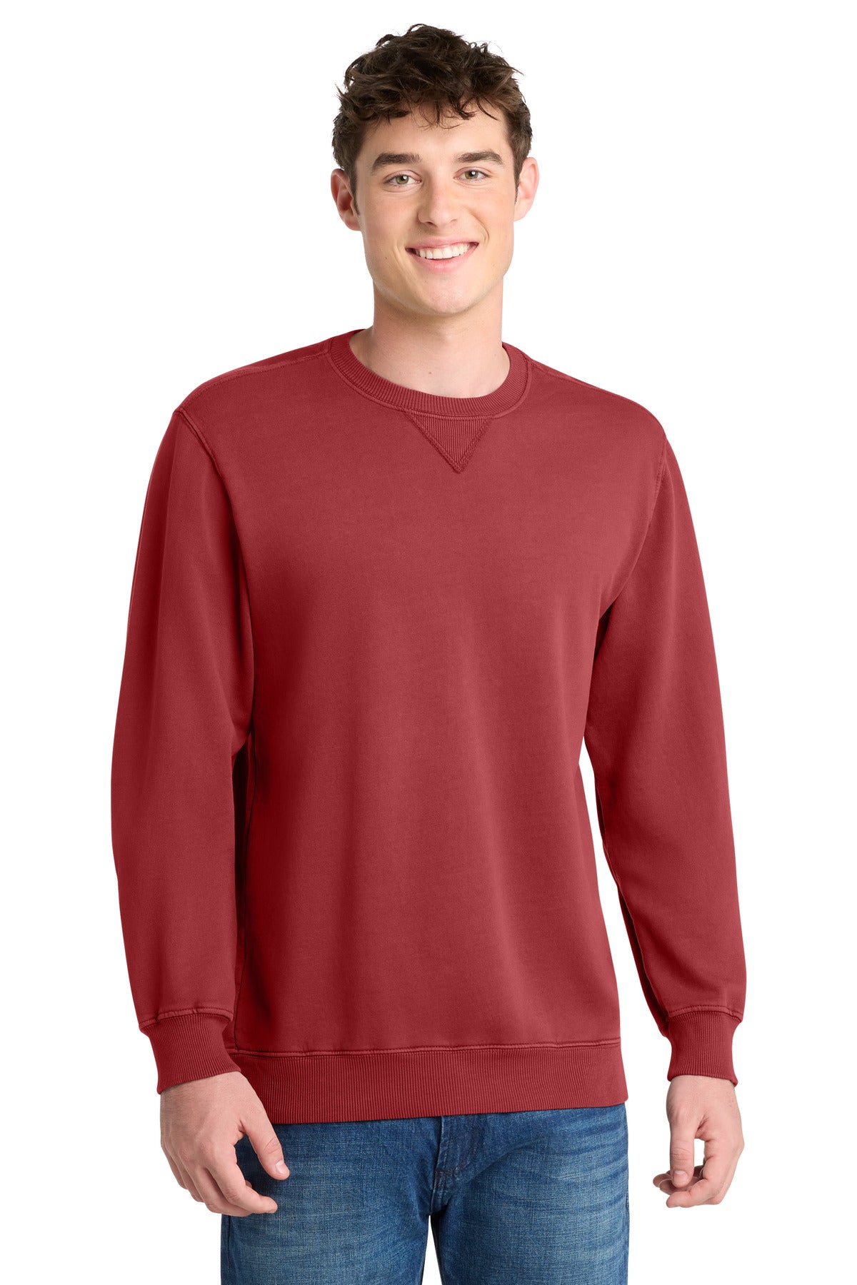 Port & Co Beach Wash Garment-Dyed Crewneck Sweatshirt