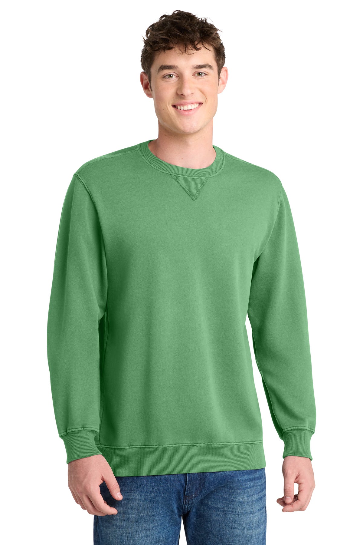 Port & Co Beach Wash Garment-Dyed Crewneck Sweatshirt