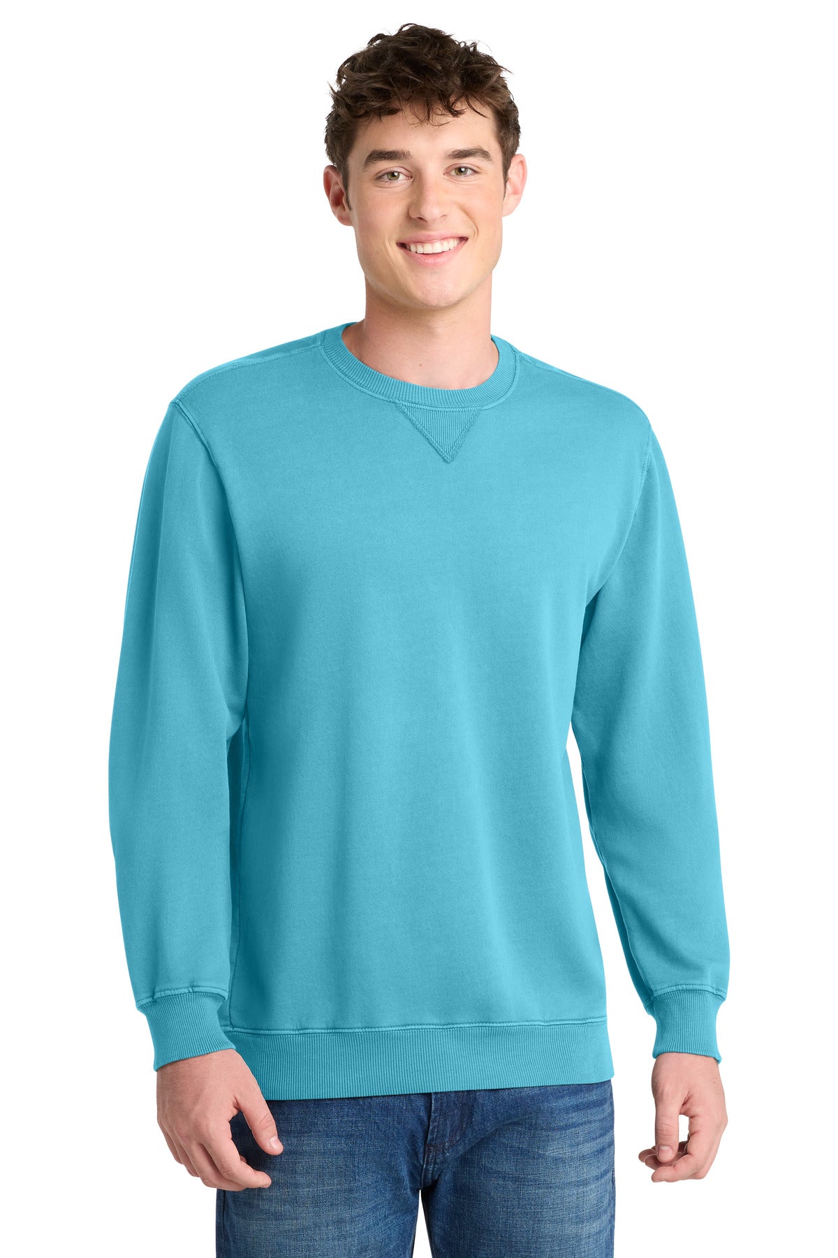 Port & Co Beach Wash Garment-Dyed Crewneck Sweatshirt