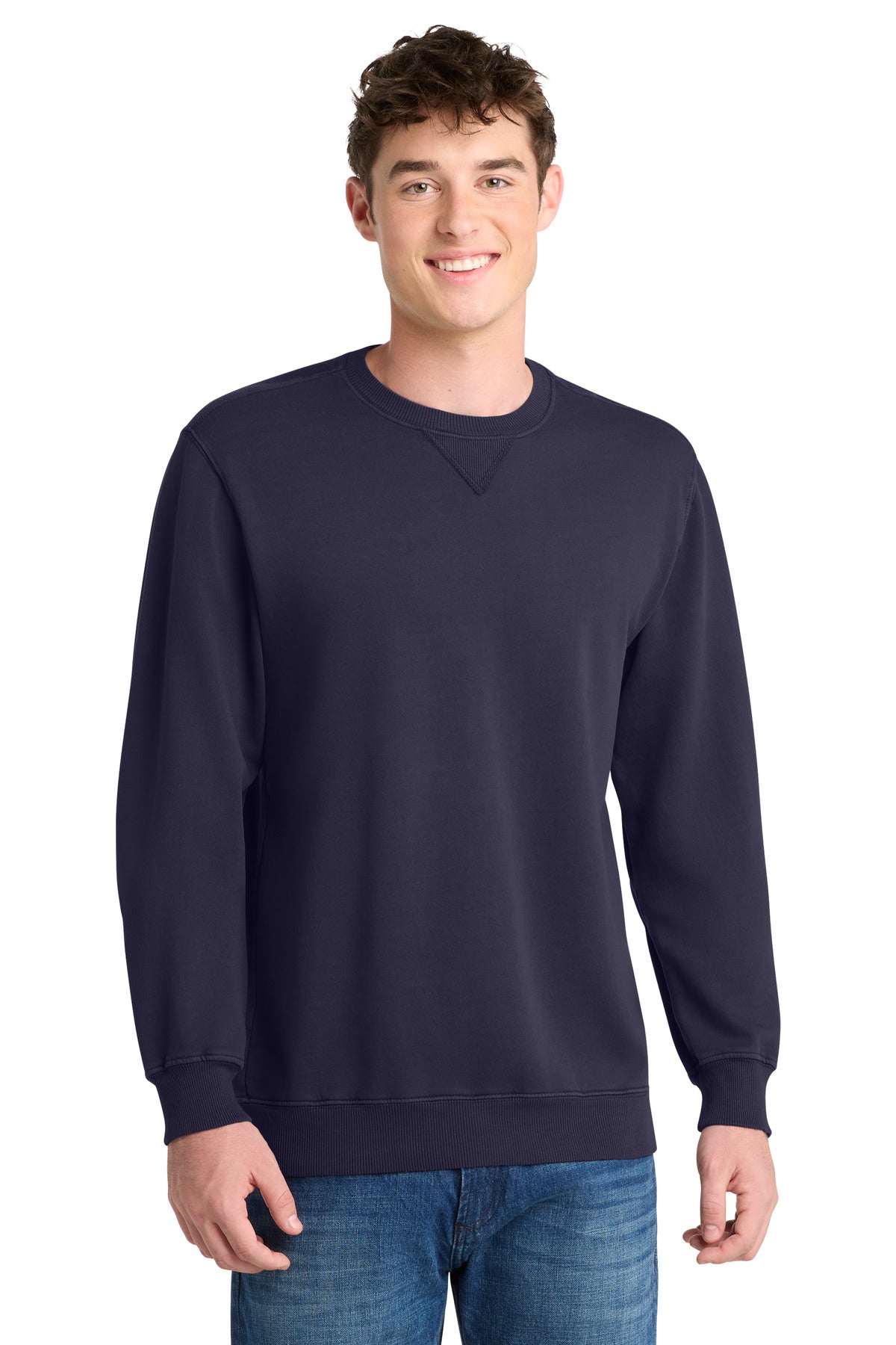 Port & Co Beach Wash Garment-Dyed Crewneck Sweatshirt