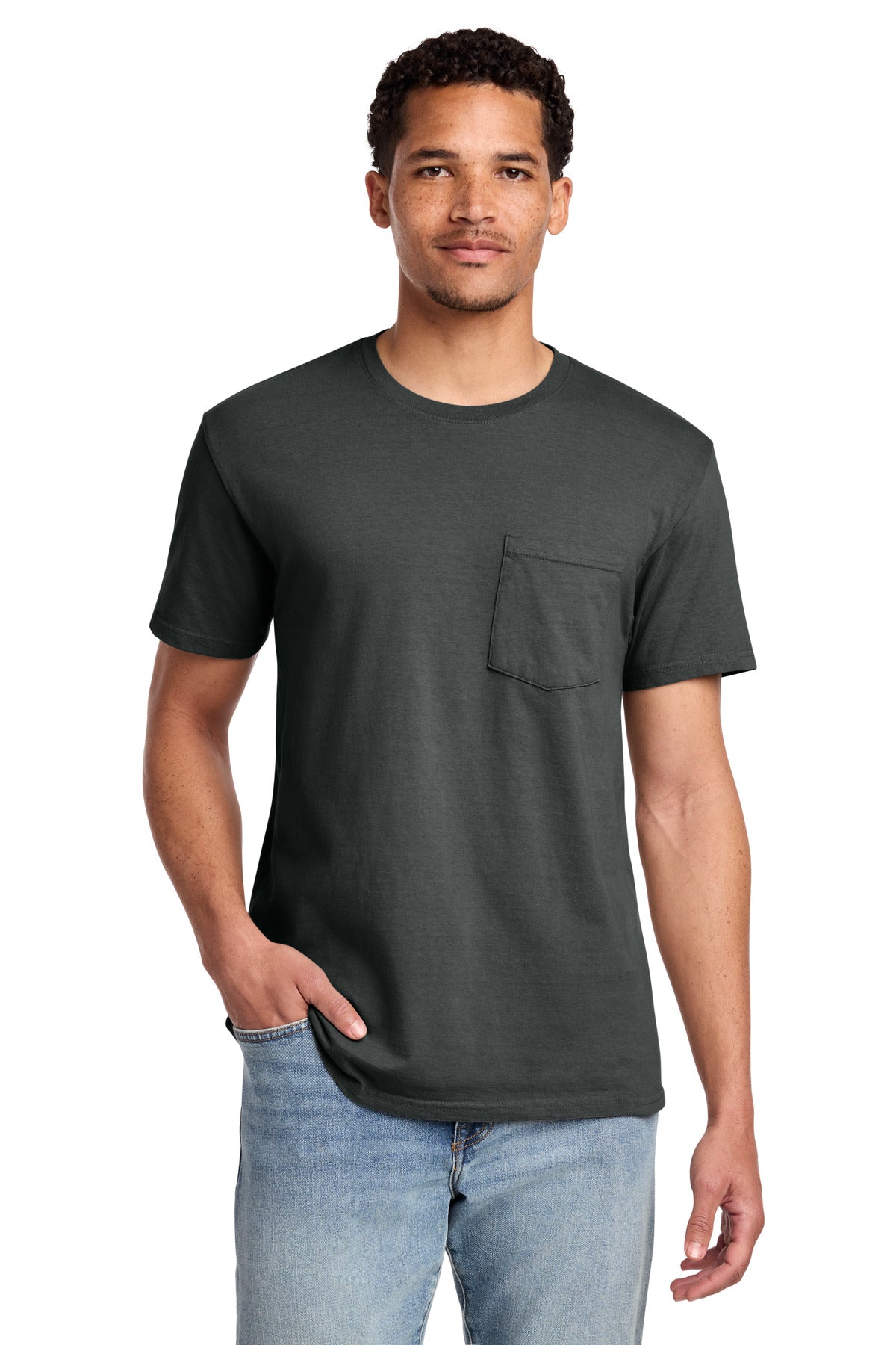 Port & Co Beach Wash Garment-Dyed Pocket Tee