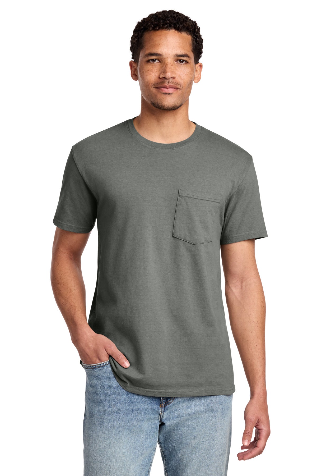 Port & Co Beach Wash Garment-Dyed Pocket Tee
