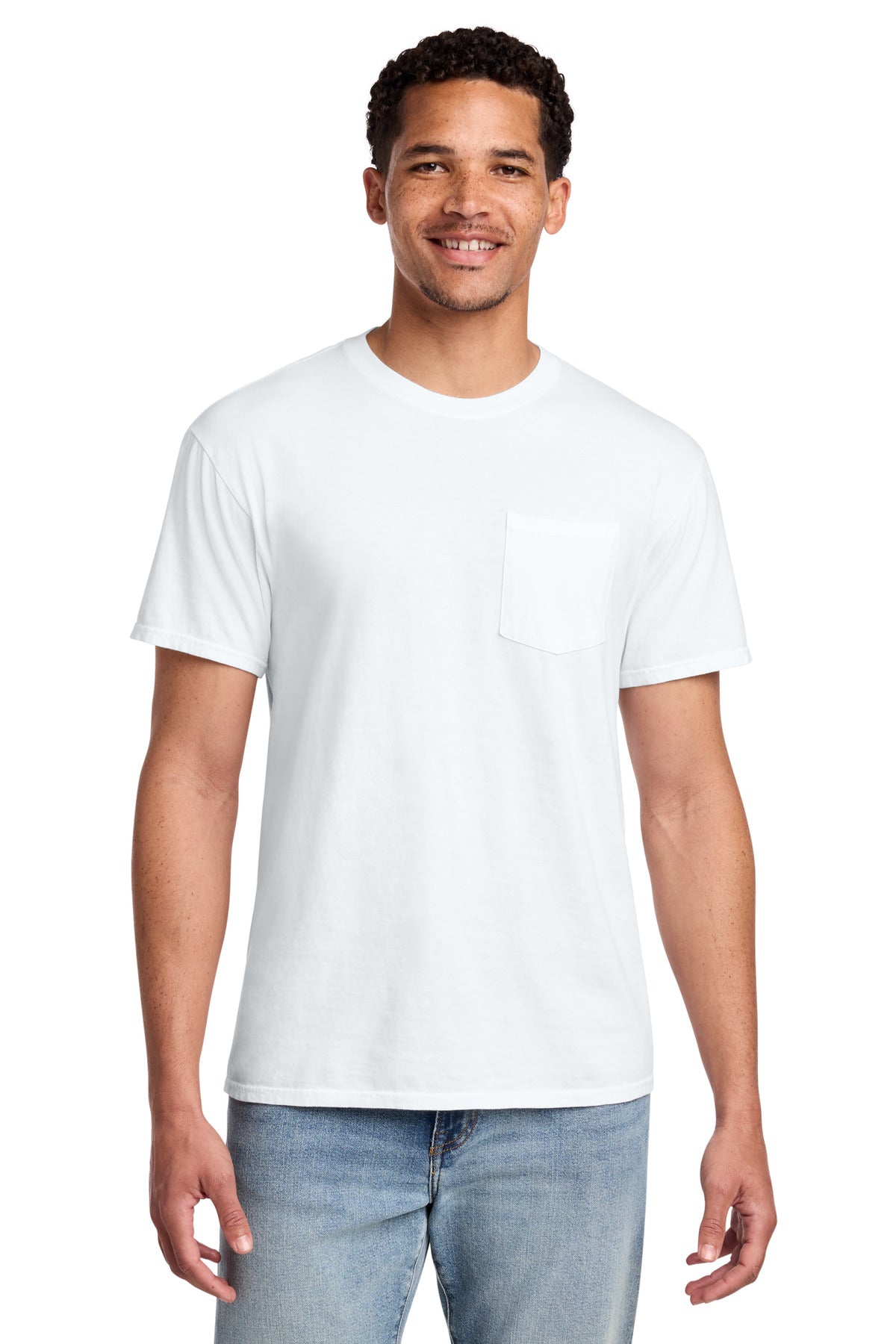 Port & Co Beach Wash Garment-Dyed Pocket Tee