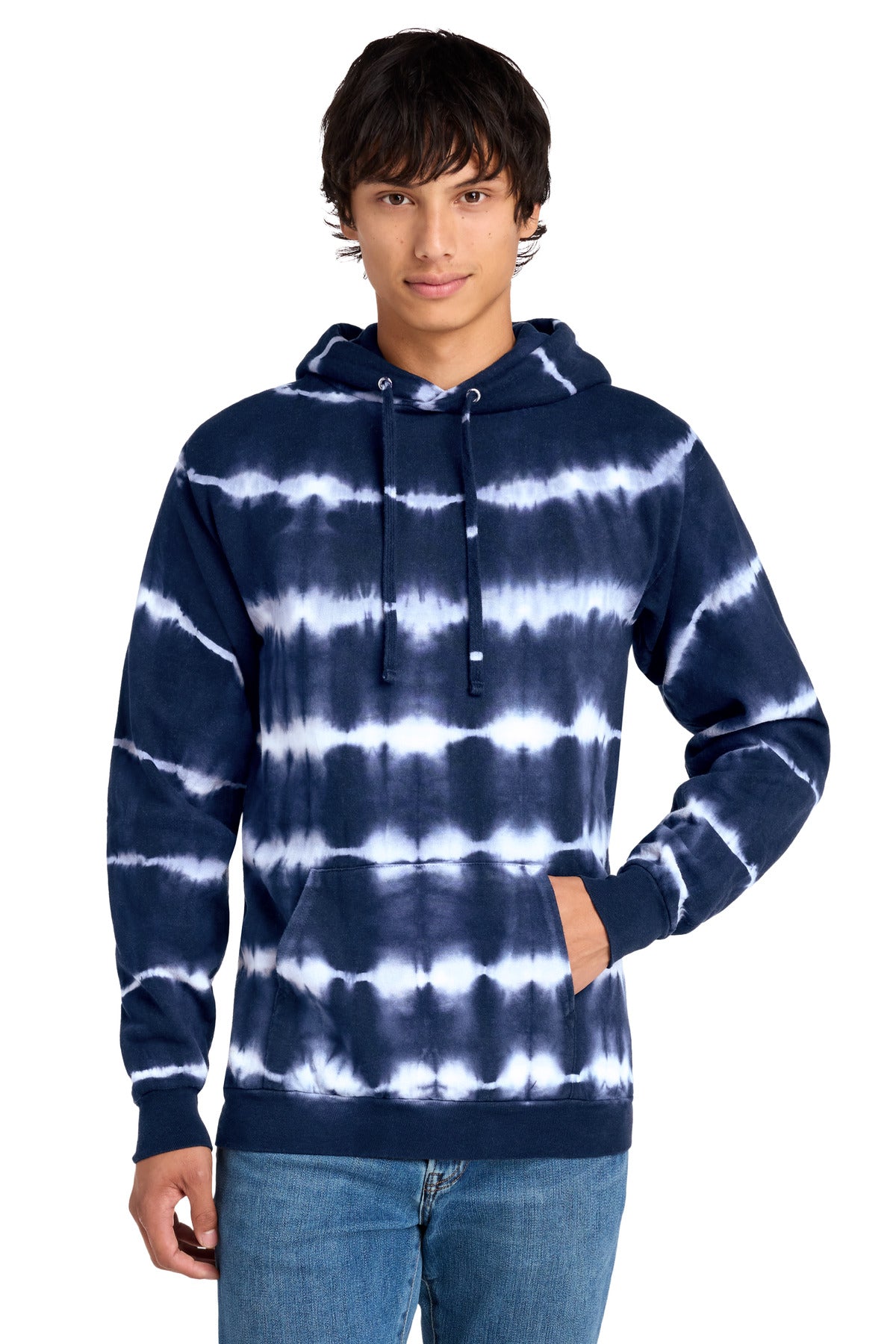 Port & Co Allover Stripe Tie-Dye Fleece