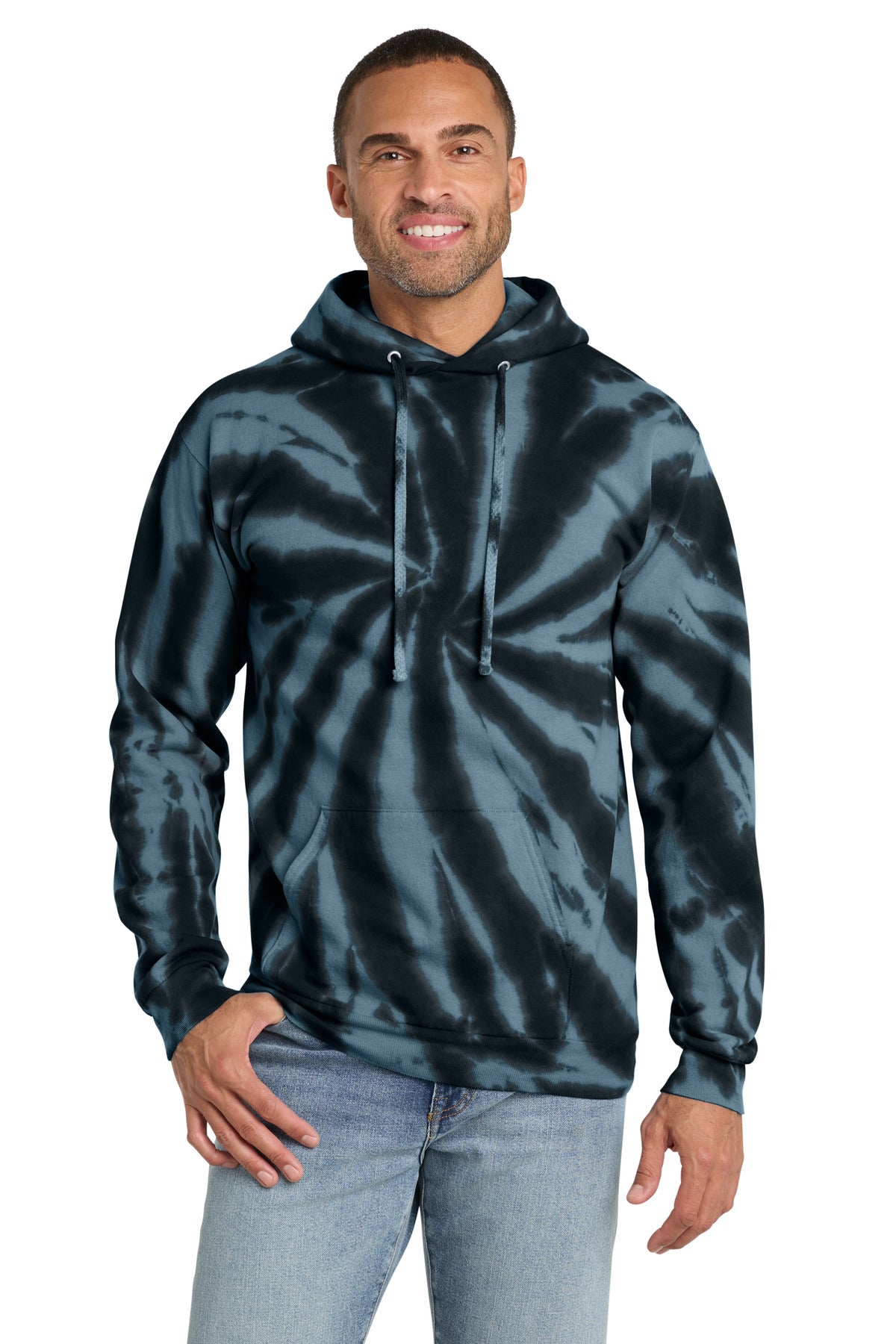 Port & Co Tie-Dye Pullover Hooded Sweatshirt