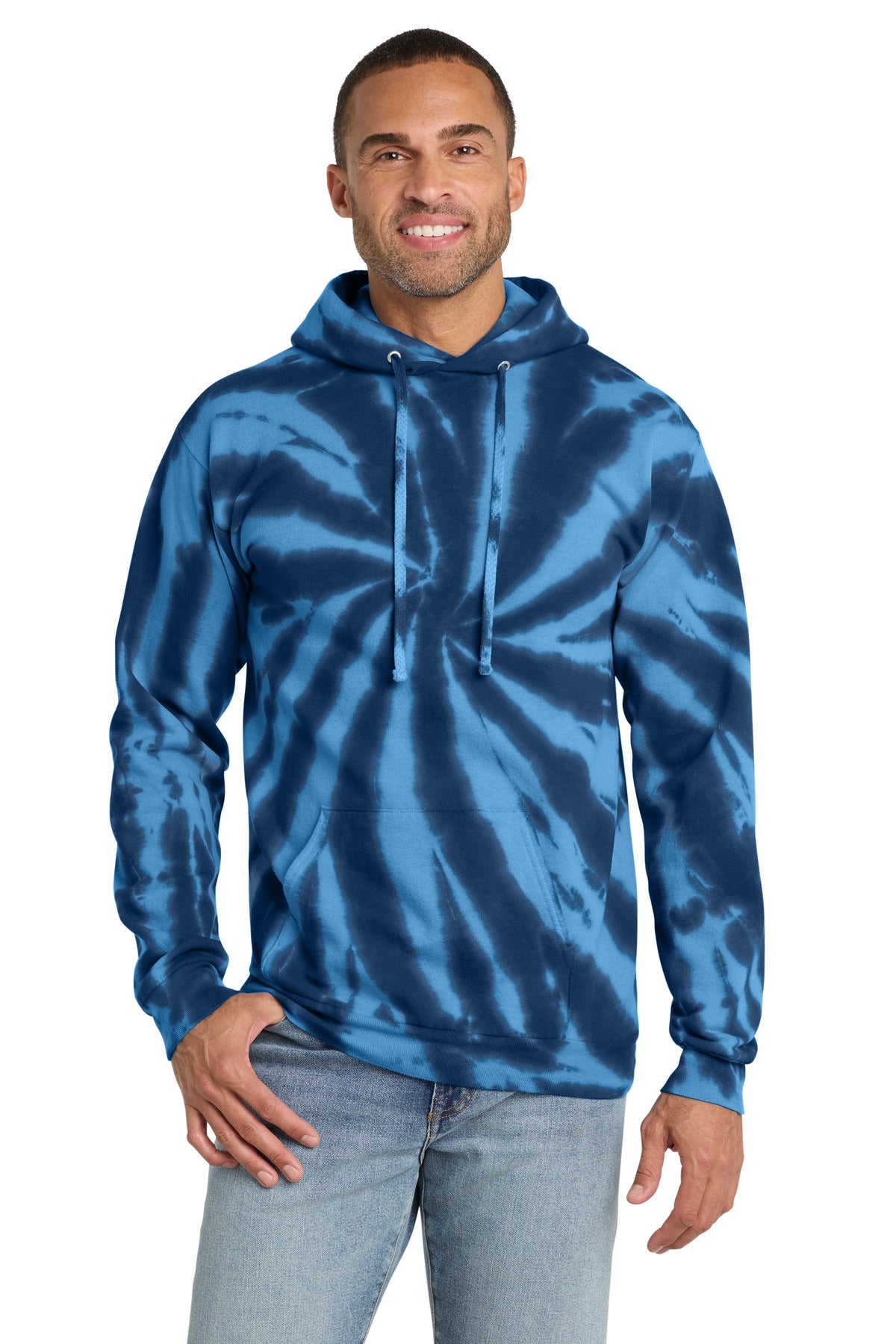 Port & Co Tie-Dye Pullover Hooded Sweatshirt