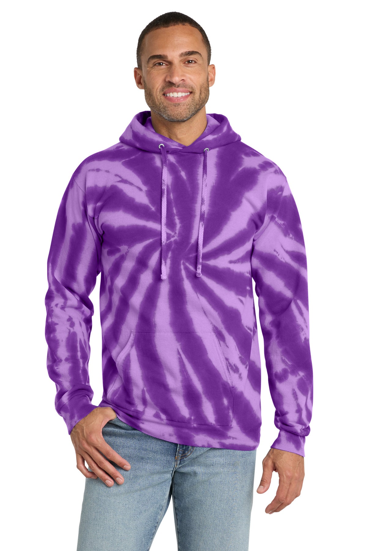 Port & Co Tie-Dye Pullover Hooded Sweatshirt