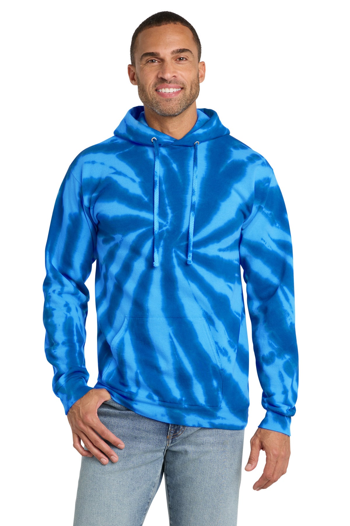 Port & Co Tie-Dye Pullover Hooded Sweatshirt