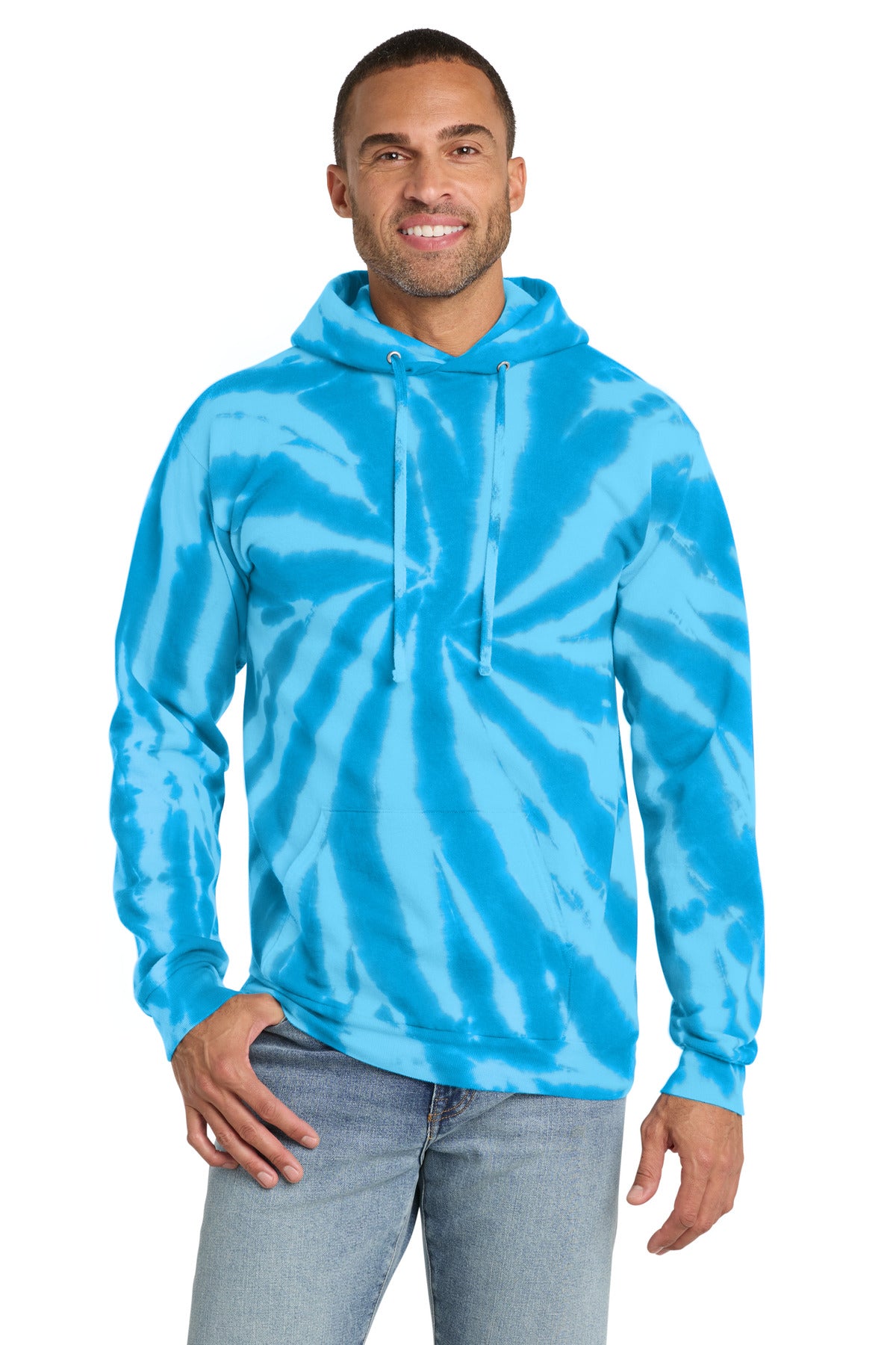 Port & Co Tie-Dye Pullover Hooded Sweatshirt