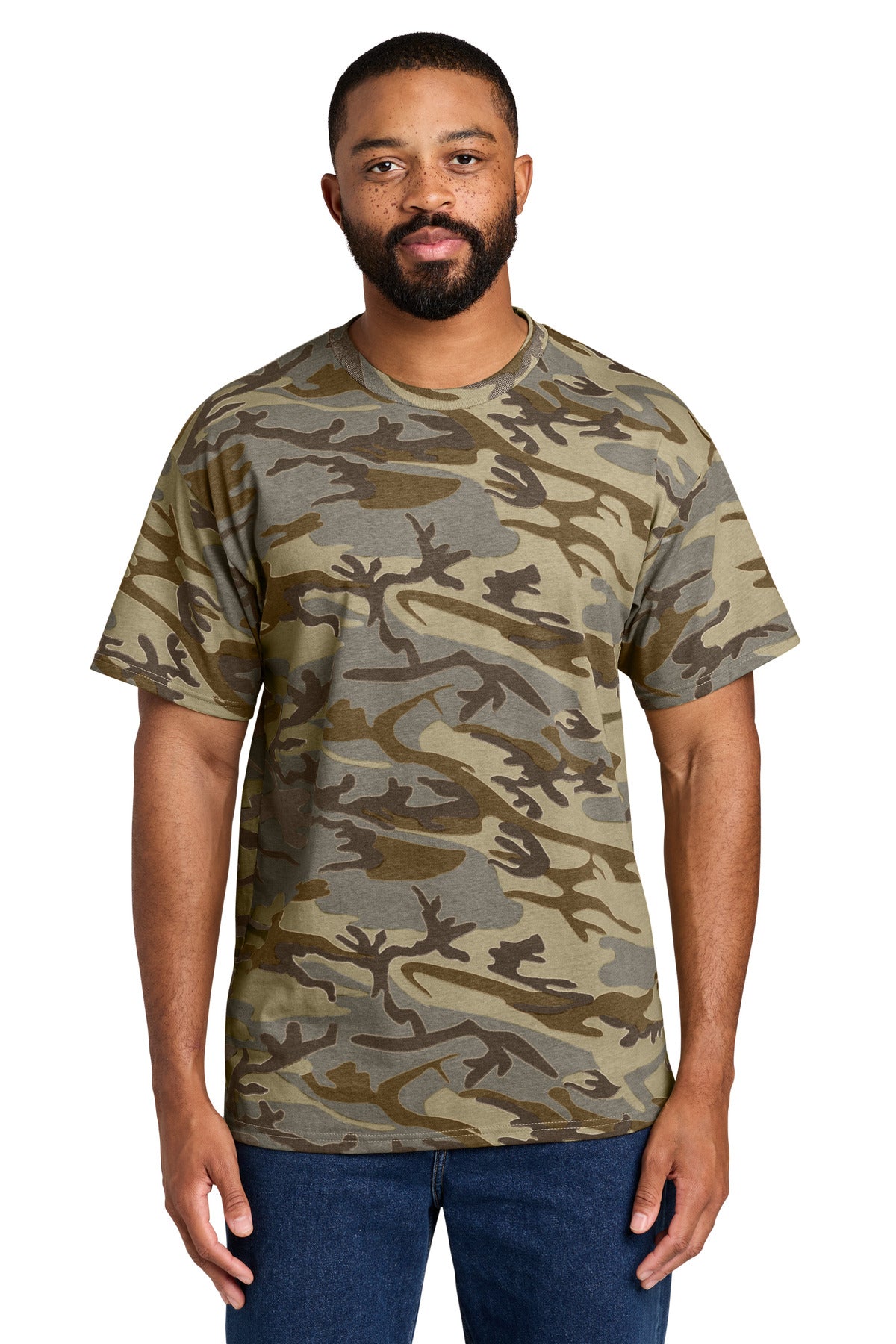 Port & Co Core Cotton Camo Tee