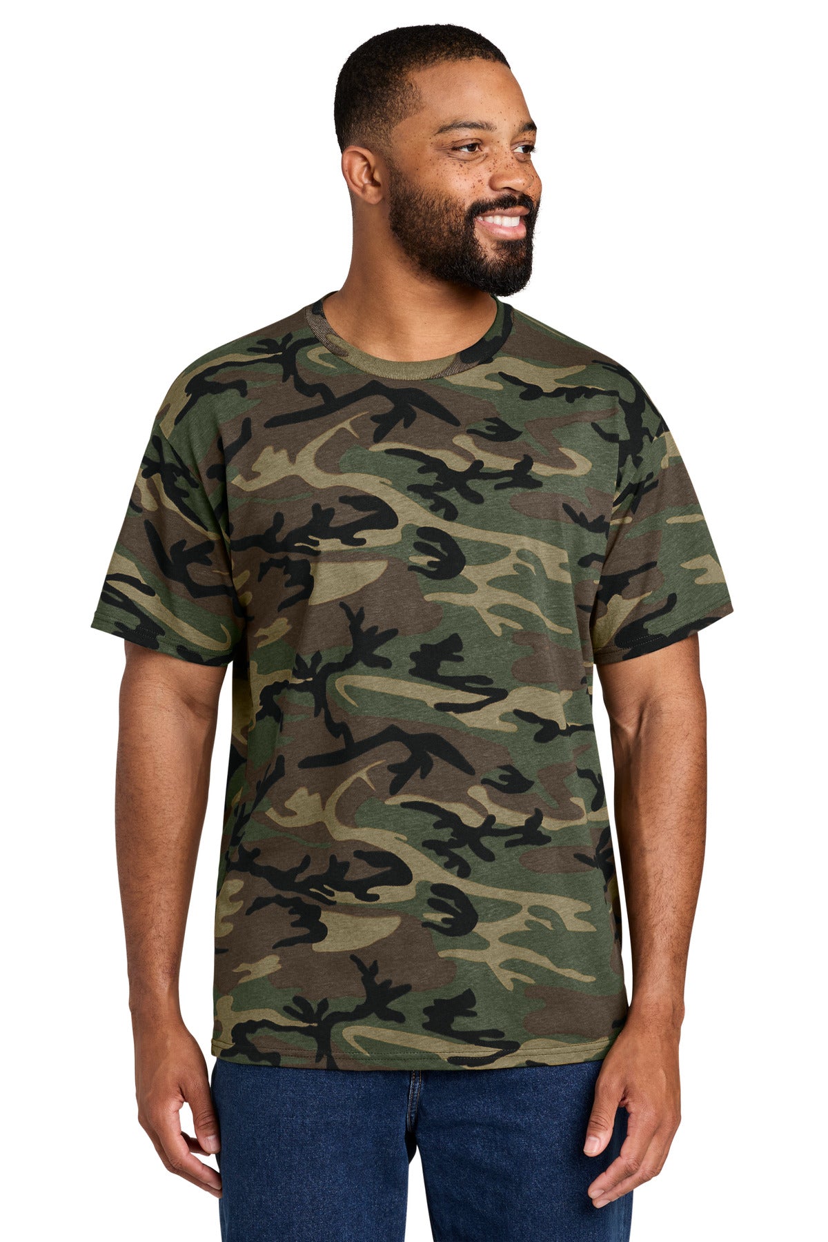 Port & Co Core Cotton Camo Tee