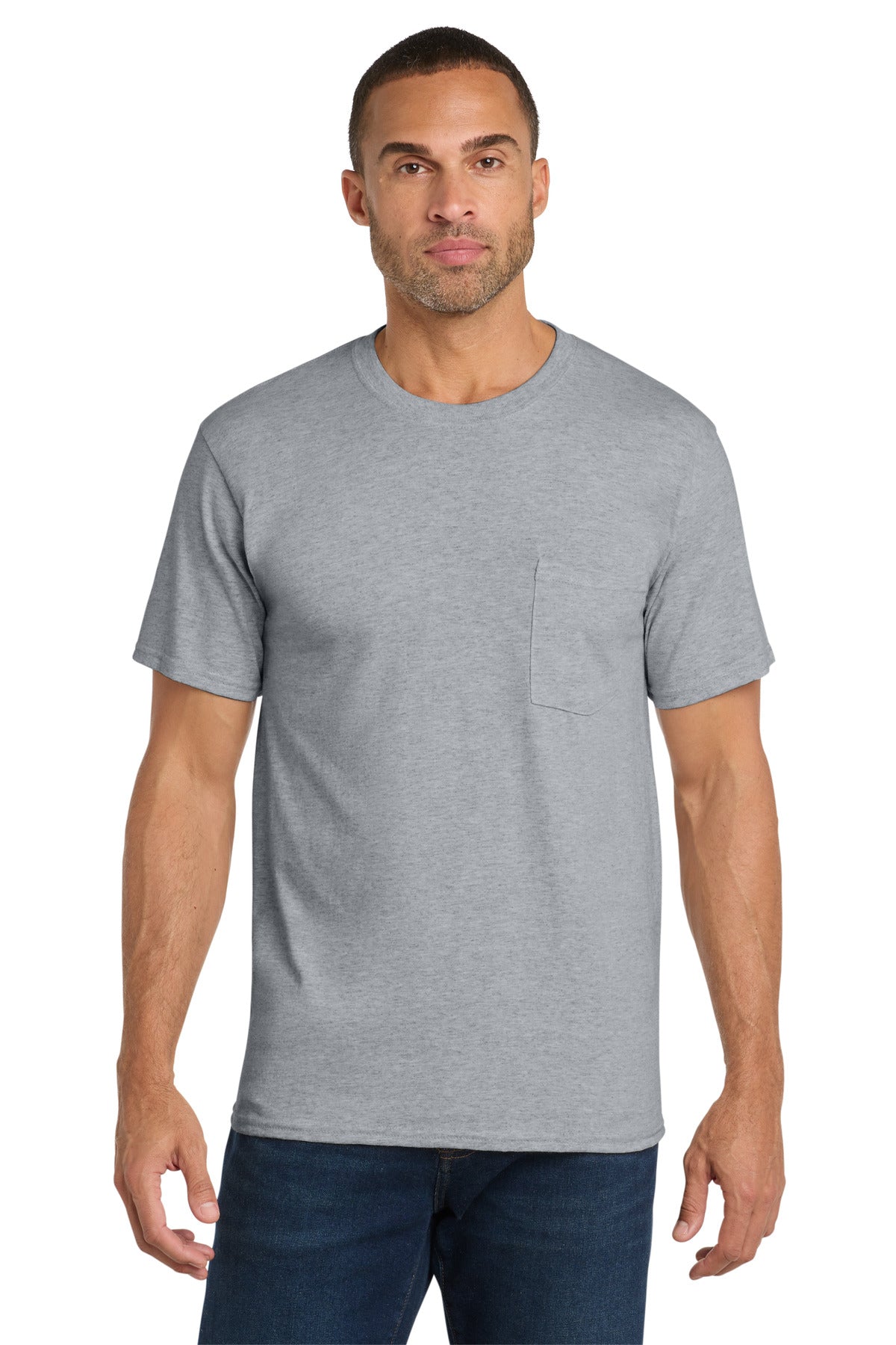 Port & Co Core Cotton Pocket Tee