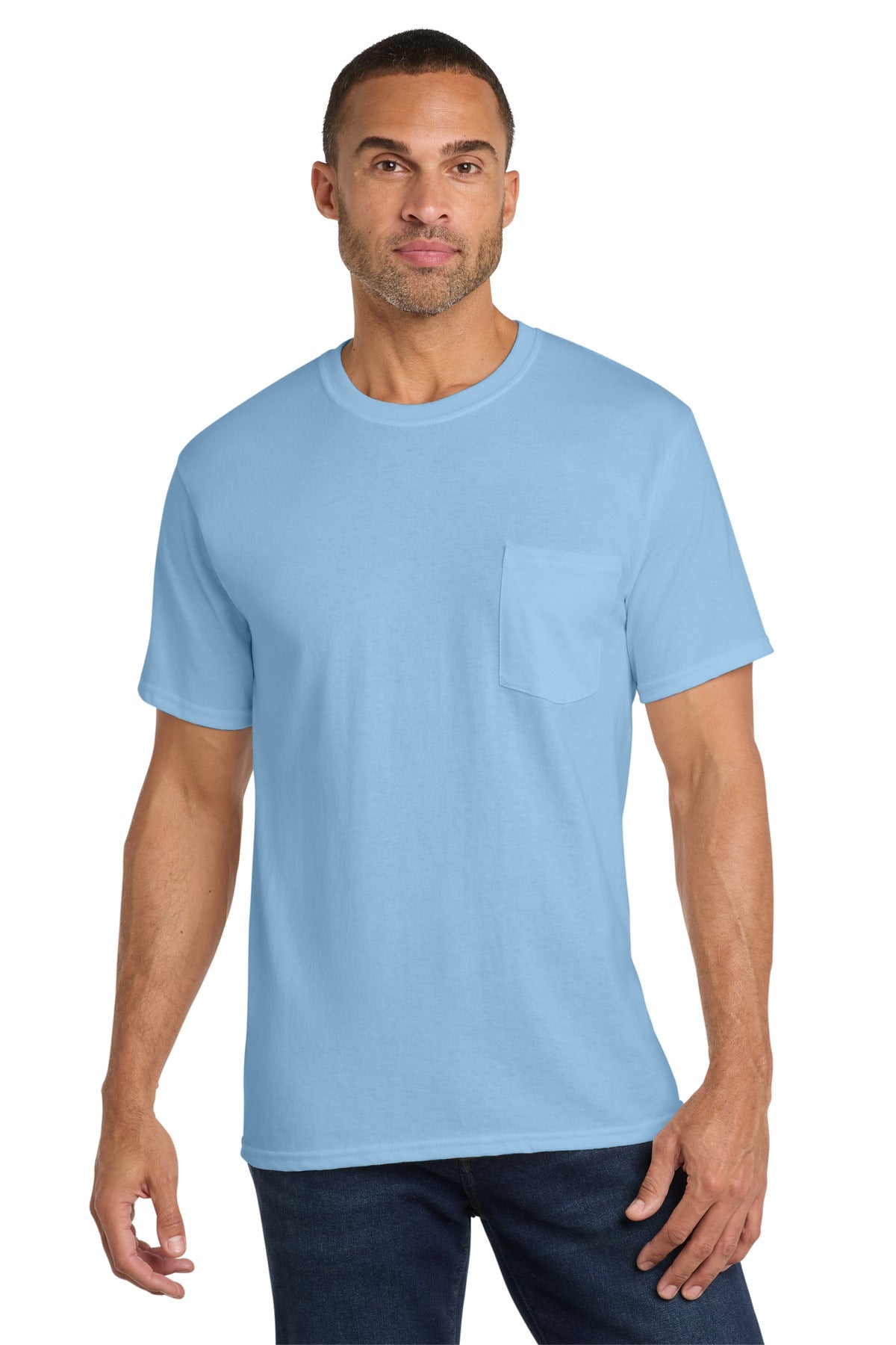 Port & Co Core Cotton Pocket Tee