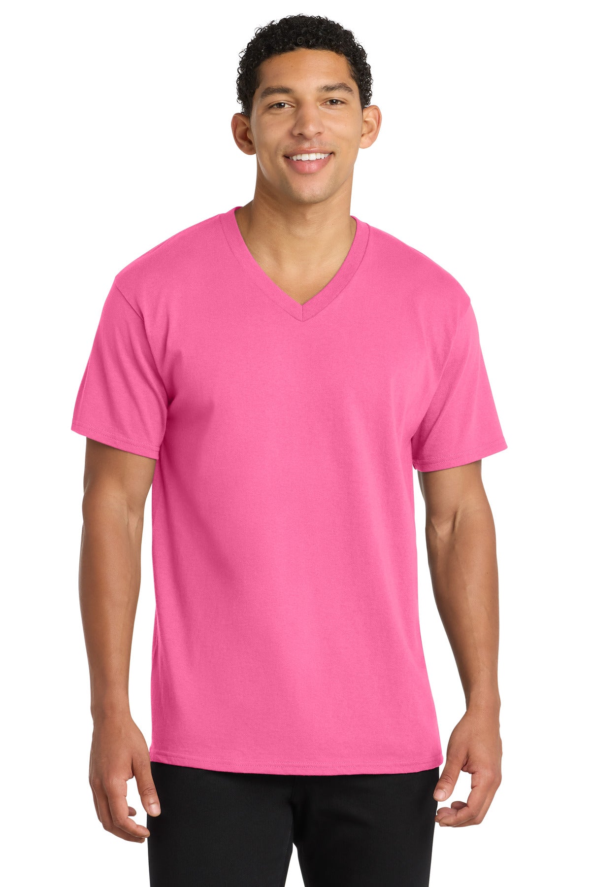 Port & Co Core Cotton V-Neck Tee